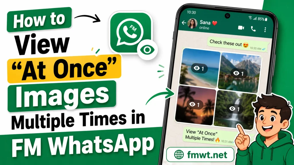 View “At Once” Images Multiple Times in FM WhatsApp
